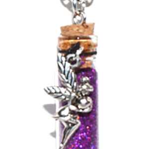 Fairy Purple glitter necklace