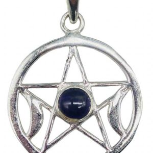 30mm Amethyst Pentagram Triple Moon