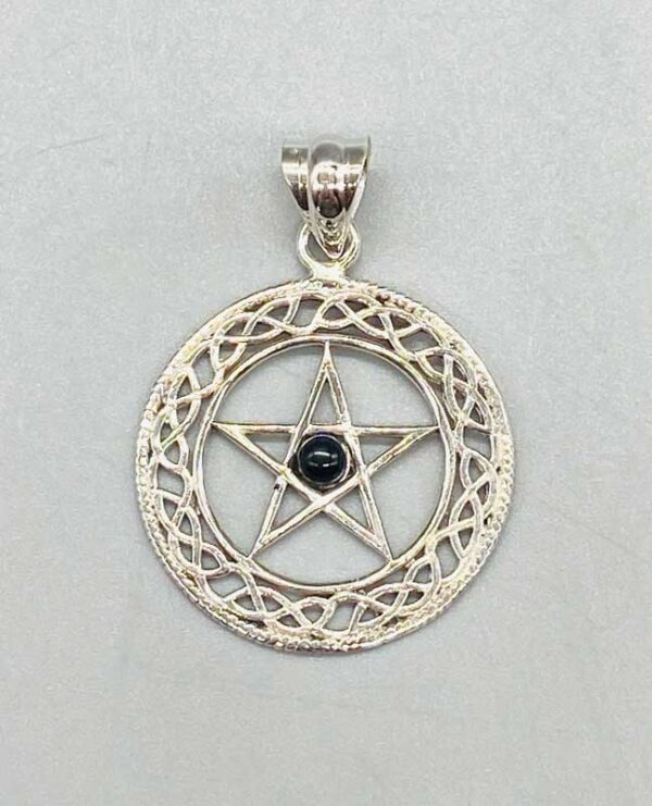 30mm Black Obsidian Pentagram