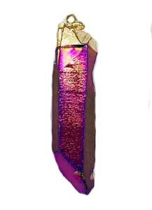 (set of 3) 2" Rainbow Quartz pendant