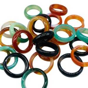 (set of 25) Agate, Banded rings