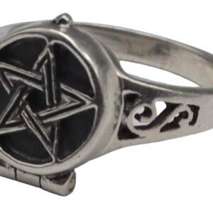 size 8 Pentagram Poison ring sterling