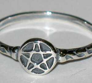 Pentagram ring size 5 sterling