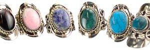 Stone adjustable ring (various)