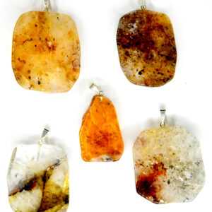 Golden Quartz slice pendant