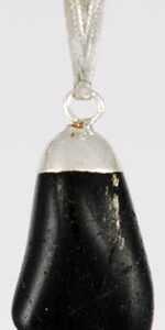 Black Tourmaline tumbled pendant
