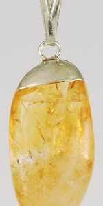 Citrine tumbled pendant