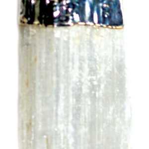 Selenite utumbled pendant