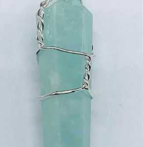 (set of 5) Amazonite wire wrapped point