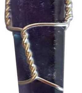 (set of 5) Fluorite wire wrapped point