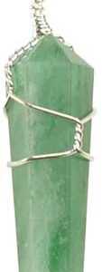 (set of 5) wire wrapped Green Aventurine point