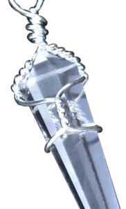 (set of 5) wire wrapped Clear Quartz point