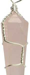 (set of 5) wire wrapped Rose Quartz point