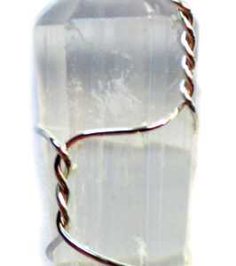 (set of 5) Selenite wire wrapped point
