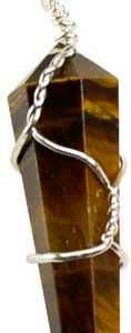 (set of 5) wire wrapped Tiger Eye point