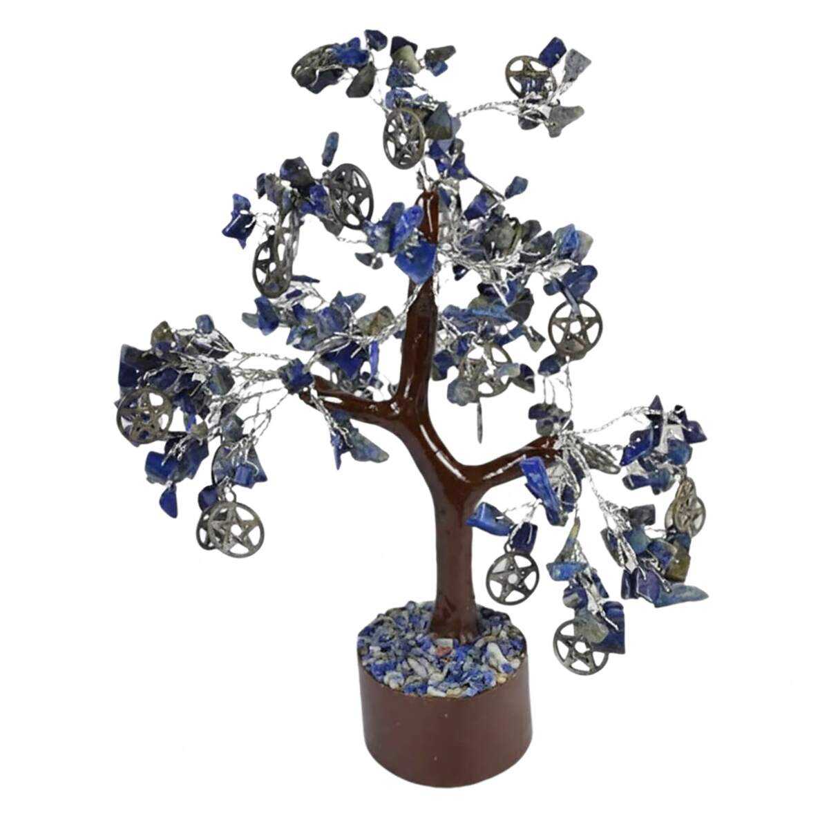 Lapis Lazuli Crystal Tree with Pentacles