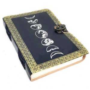 Moon Phases Leather Journal