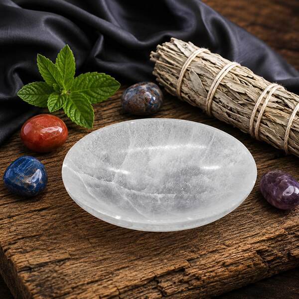 Oval Selenite Bowl 4 Inches