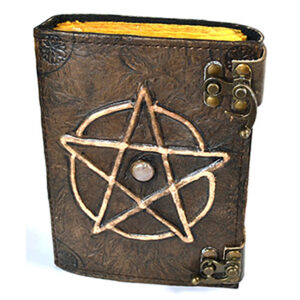Pentagram with Stone Leather Journal