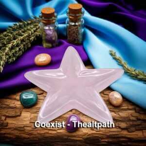 Pink Calcite Star Offering Plate