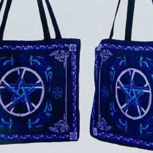 15.5" x 17.5" Pentagram tote  bag