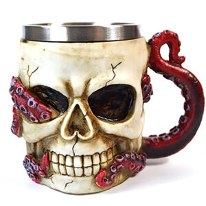 4 1/2" Skull Octopus mug