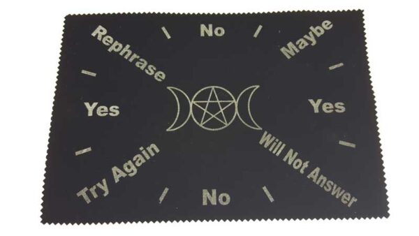 8"x12" Triple Moon Pentagram pendulum mat (slight imperfection)
