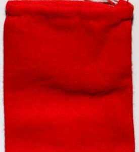 Red Cotton bag 3" x 4"