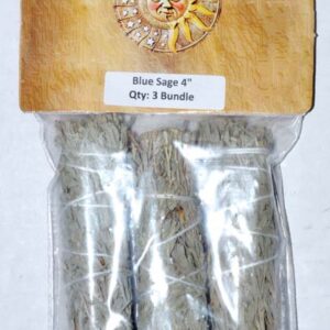 (set of 3) Blue Sage smudge stick 4"