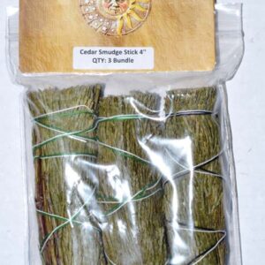 (set of 3) Cedar smudge stick 4"
