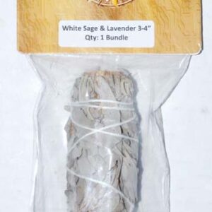 4" White Sage & Lavender smudge stick