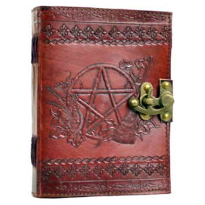 Red Pentagram Leather Journal