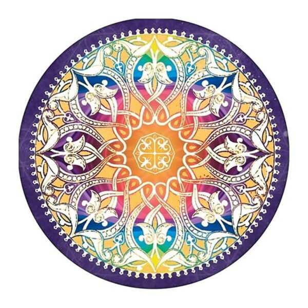 Round tarot back of cards