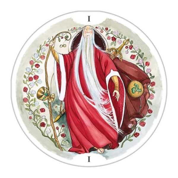 Round tarot cards the magician
