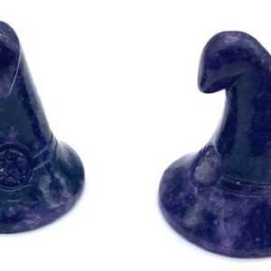 (set of 2) 1 3/4" Witch's Hat Lepidolite