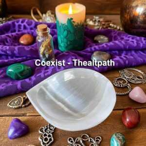 Selenite Drop Bowl 4 Inch