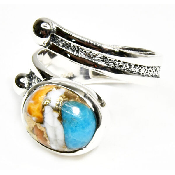 Spiny Oyster Turquoise Ring size 7