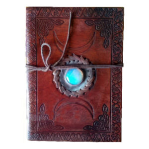 Triple Moon Stone Leather Journal