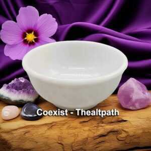 White Marble Scrying Bowl 4 Inch