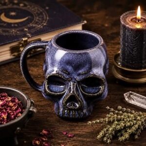 blue skull mug