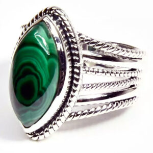 size 12 malachite ring