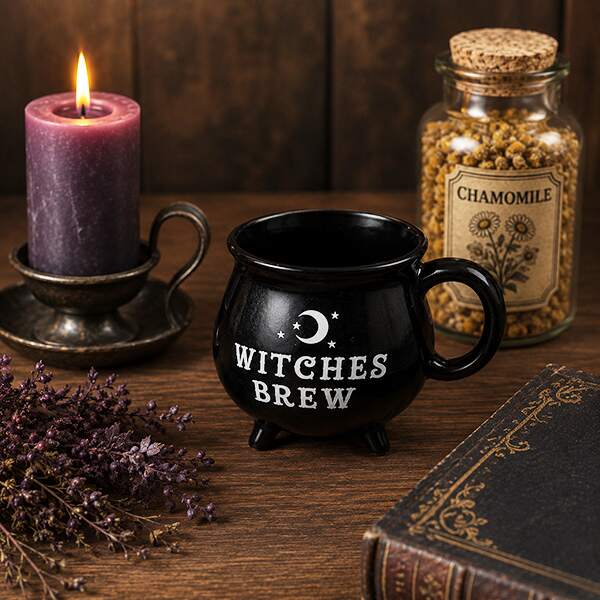 witches brew cauldron mug