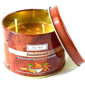 Sandalo (Sandalwood) quartz tin candle