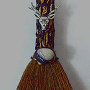 7 1/2" Deer W Crystal broom