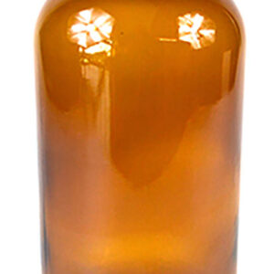 16oz Glass Amber Bottle with Cap