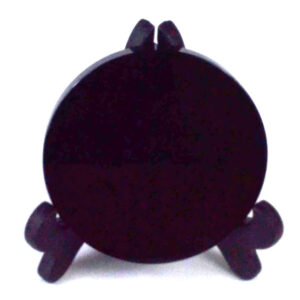 6cm Black Obsidian scrying mirror W/ stand