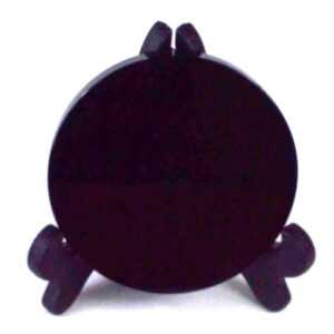 8cm Black Obsidian scrying mirror W/ stand