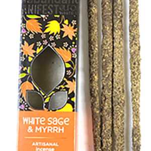 4pk White Sage & Myrrh (Abundance) manifest stick