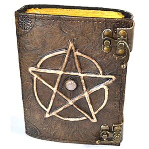 leather journal pentacle