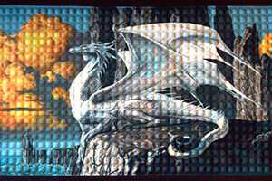 17 5/8" x  19 1/2" Dragon doormat